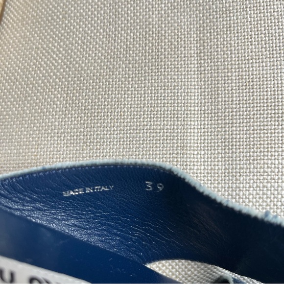 Miu Miu Sandals Espadrille Flatform Blue Denim US 9 39 - Picture 8 of 9